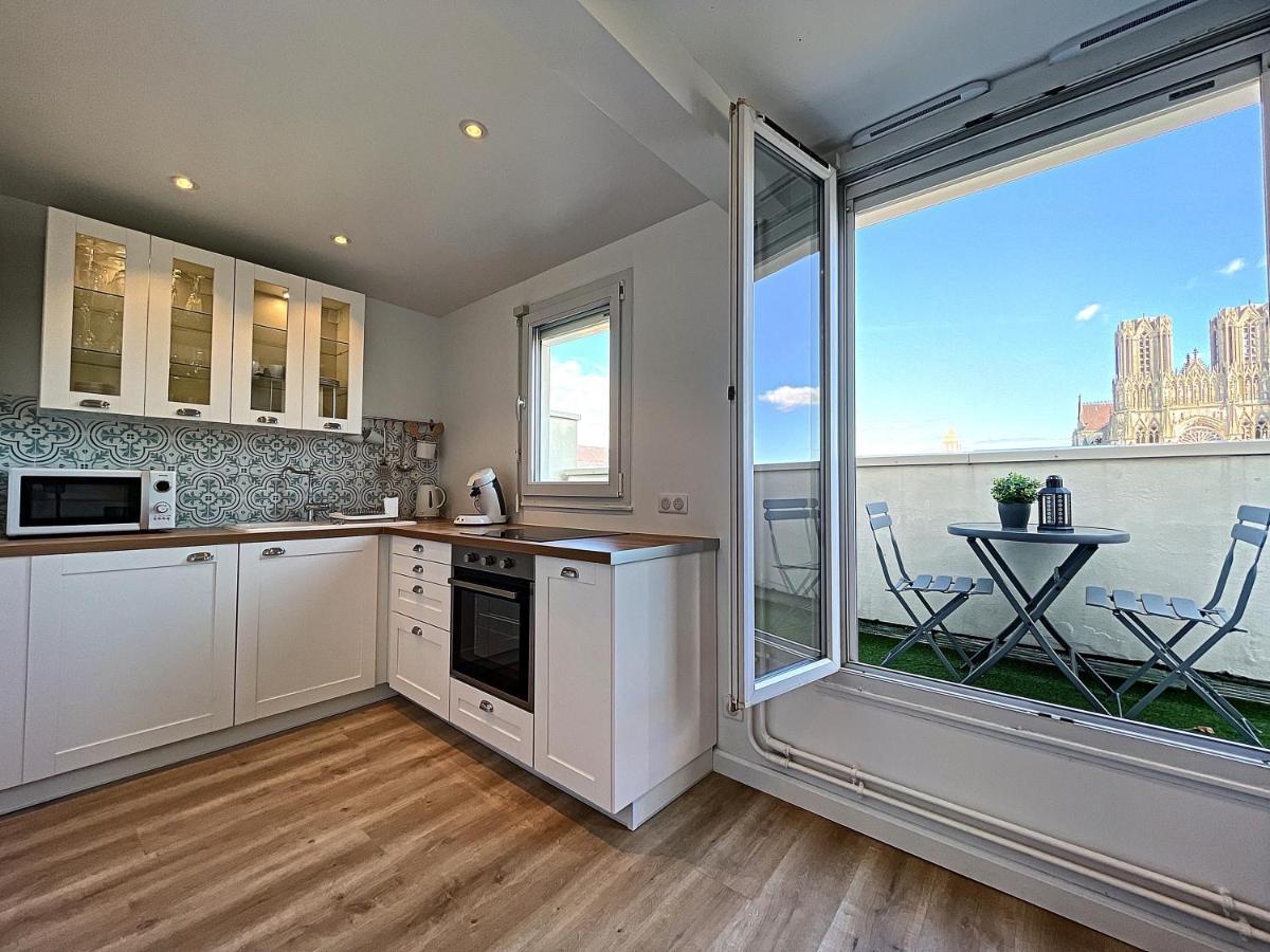 Appartement La Terrasse Jadart Vue Cathédrale Reims